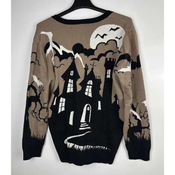 Scooby-Doo Haunted Mansion Classic Cardigan Brown Black Boxlunch Unisex Large - Picture 11 of 13